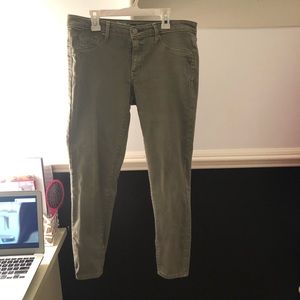 Army Green Mid-Rise Jeggings